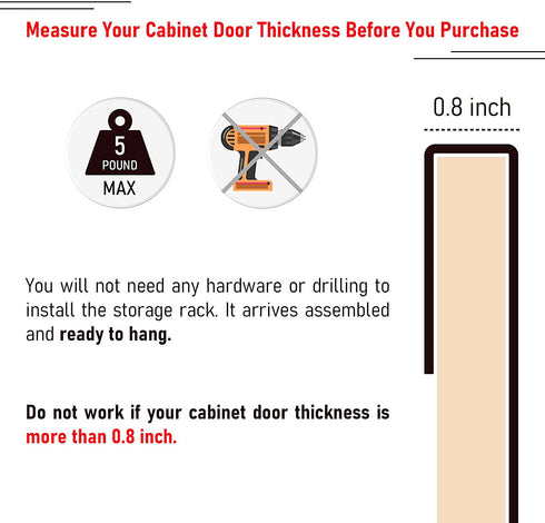 Cabinet Door Organizer Holder